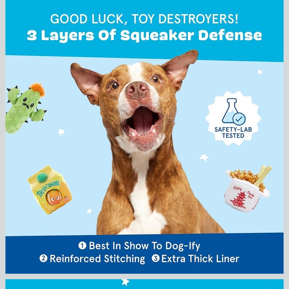 BARK Them Apples 3-in-1 Squeaky Plush Dog Toy
By BARK, NWT 🍎 - Picture 5 of 11